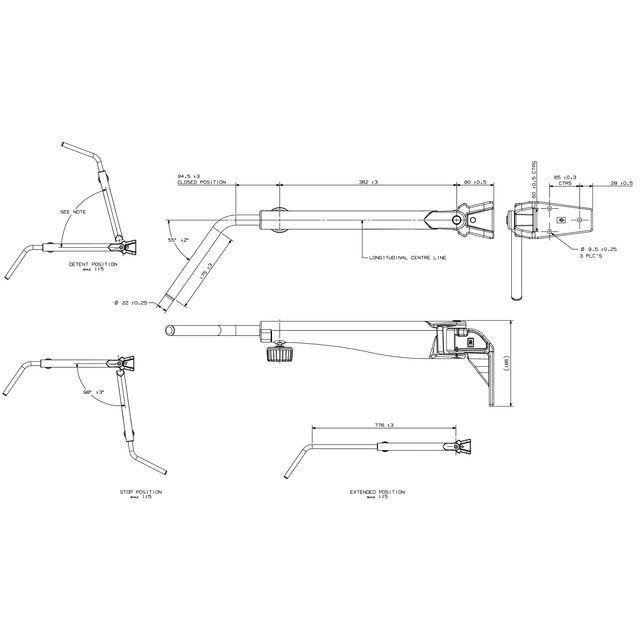 Bras de Retroviseur Telescopique Gauche référence fournisseur 31520201